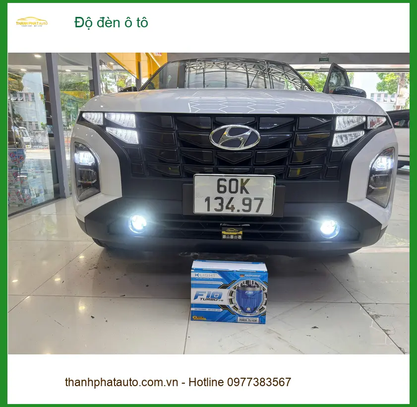 Anh Quang độ đèn ô tô cho Hyundai Accent tại Quận 12 để cải thiện tầm nhìn ban đêm ảnh thực tế 3