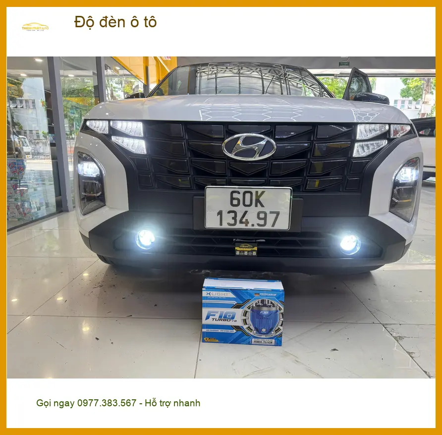 Anh Kiên độ đèn ô tô Hyundai Creta tại Quận 2 vì đèn zin không đủ sáng khi đi đêm ảnh thực tế 2