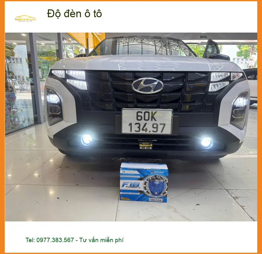 Anh Tấn độ đèn ô tô Hyundai Accent tại Hóc Môn để cải thiện tầm nhìn ban đêm