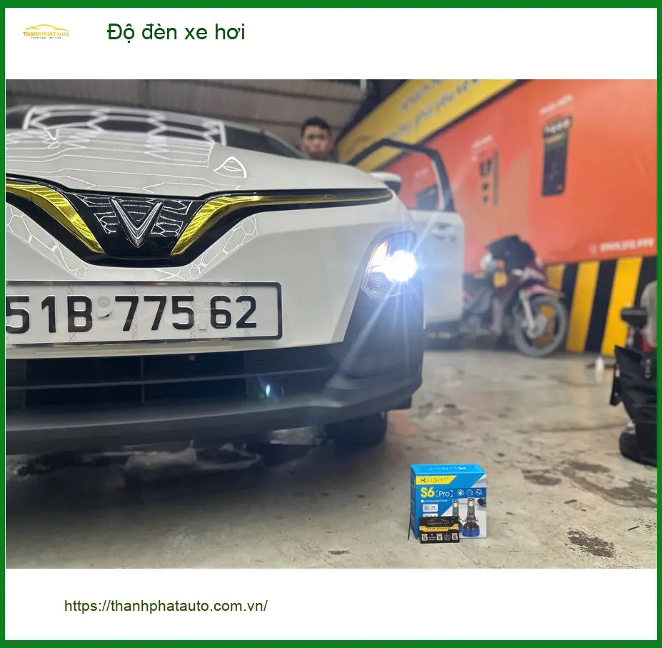 Anh Lộc độ đèn xe hơi Honda CR-V Quận Tân Bình để cải thiện tầm nhìn ban đêm ảnh thực tế 3