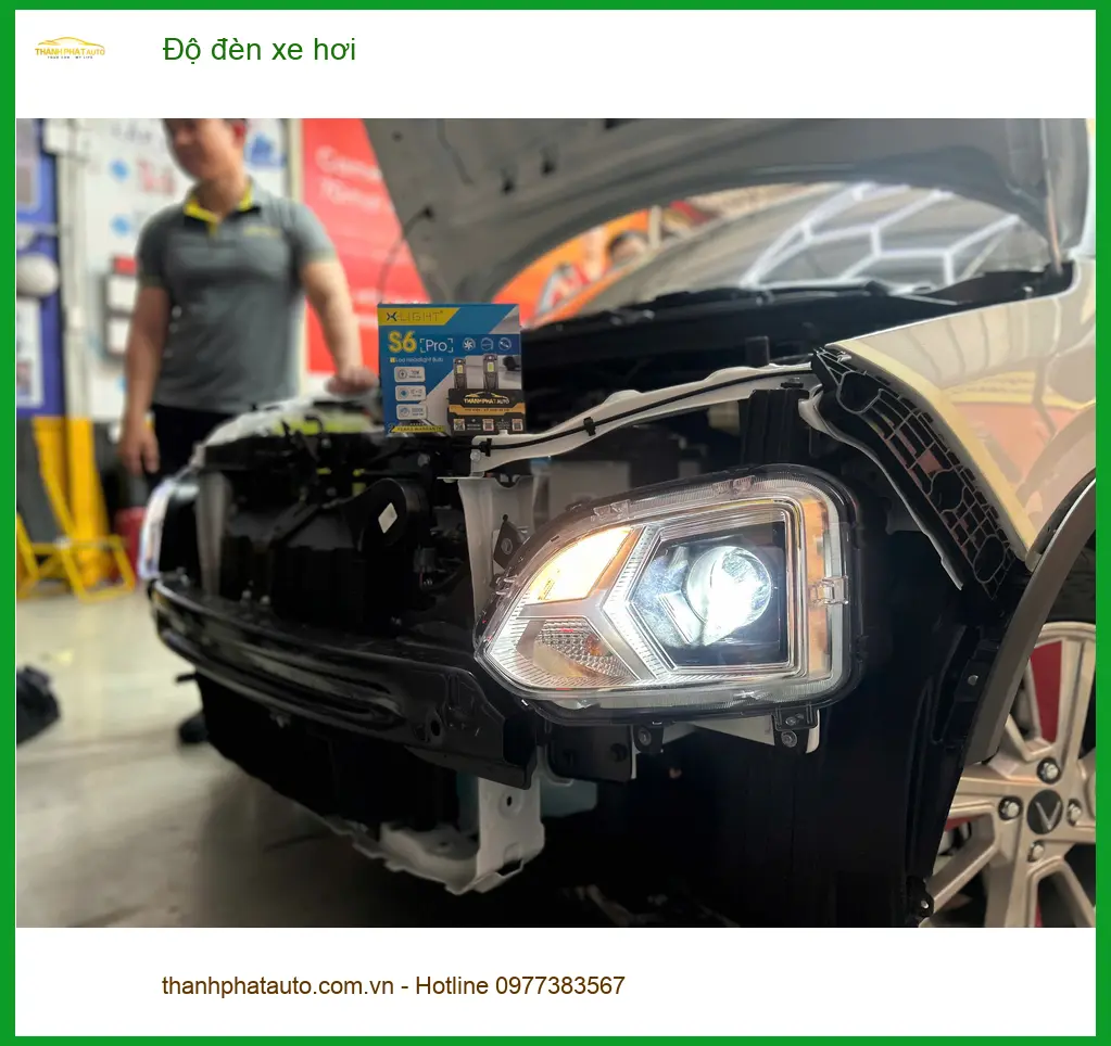 Anh Lộc độ đèn xe hơi Honda CR-V Quận Tân Bình để cải thiện tầm nhìn ban đêm ảnh thực tế 5