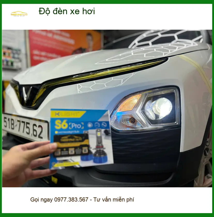 Anh Minh độ đèn xe hơi Ford Everest Quận Bình Thạnh vì đèn zin yếu ảnh thực tế 2