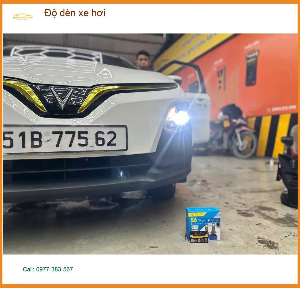 Anh Duy độ đèn xe hơi Honda CR-V tại Quận 2 vì đèn zin không đủ sáng khi trời mưa lớn ảnh thực tế 3