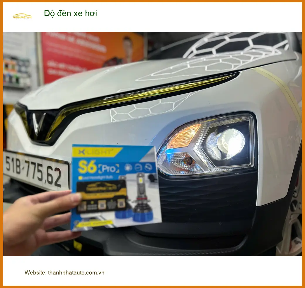 Anh Duy độ đèn xe hơi Honda CR-V tại Quận 2 vì đèn zin không đủ sáng khi trời mưa lớn ảnh thực tế 4