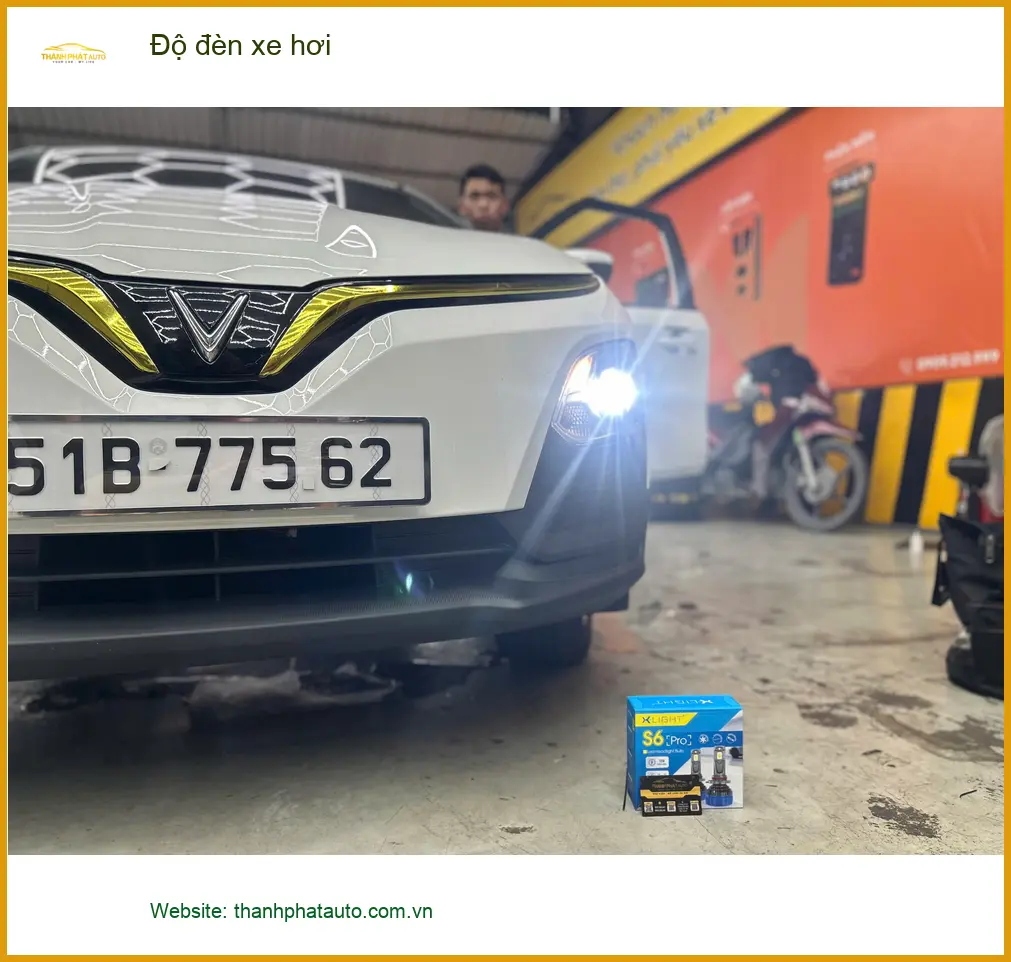 Anh Minh độ đèn xe hơi Ford Everest Quận Bình Thạnh vì đèn zin yếu ảnh thực tế 4