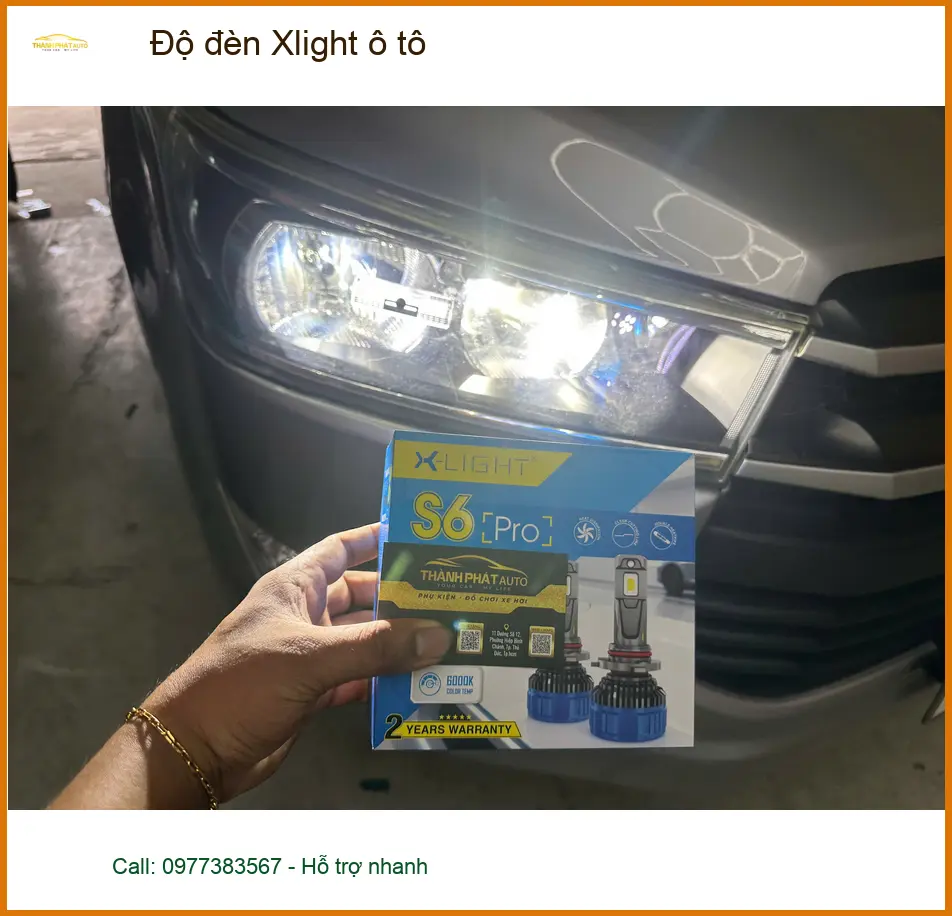 Anh Trường độ đèn Xlight ô tô cho Hyundai Creta tại Hóc Môn vì đèn zin quá yếu khi trời tối
