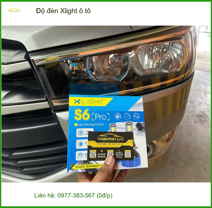 Anh Trường độ đèn Xlight ô tô cho Hyundai Creta tại Hóc Môn vì đèn zin quá yếu khi trời tối ảnh thực tế 3