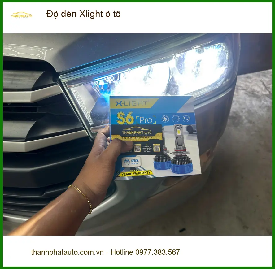Anh Hưng độ đèn Xlight ô tô cho Toyota Vios tại Bình Chánh để tăng sáng hiệu quả ảnh thực tế 2