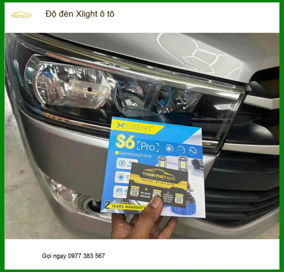 Anh Hưng độ đèn Xlight ô tô cho Toyota Vios tại Bình Chánh để tăng sáng hiệu quả ảnh thực tế 3