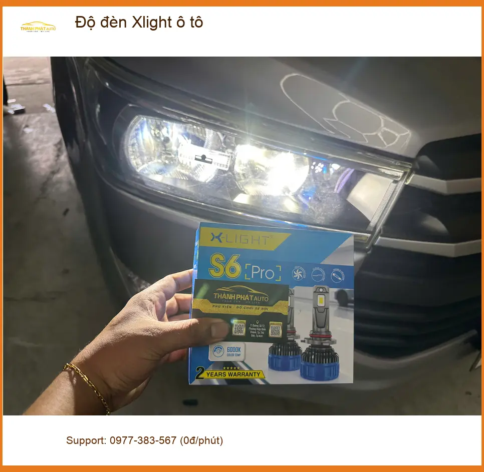Chị Mai nâng cấp đèn Xlight ô tô tại Quận Tân Bình vì đèn zin quá mờ