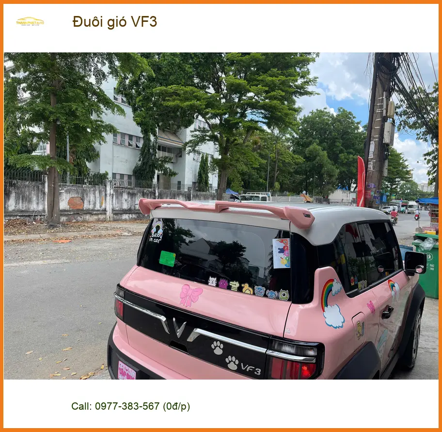 Anh Khang lắp đuôi gió thể thao cho VinFast VF3 tại Quận 8 tăng vẻ mạnh mẽ ảnh thực tế 4