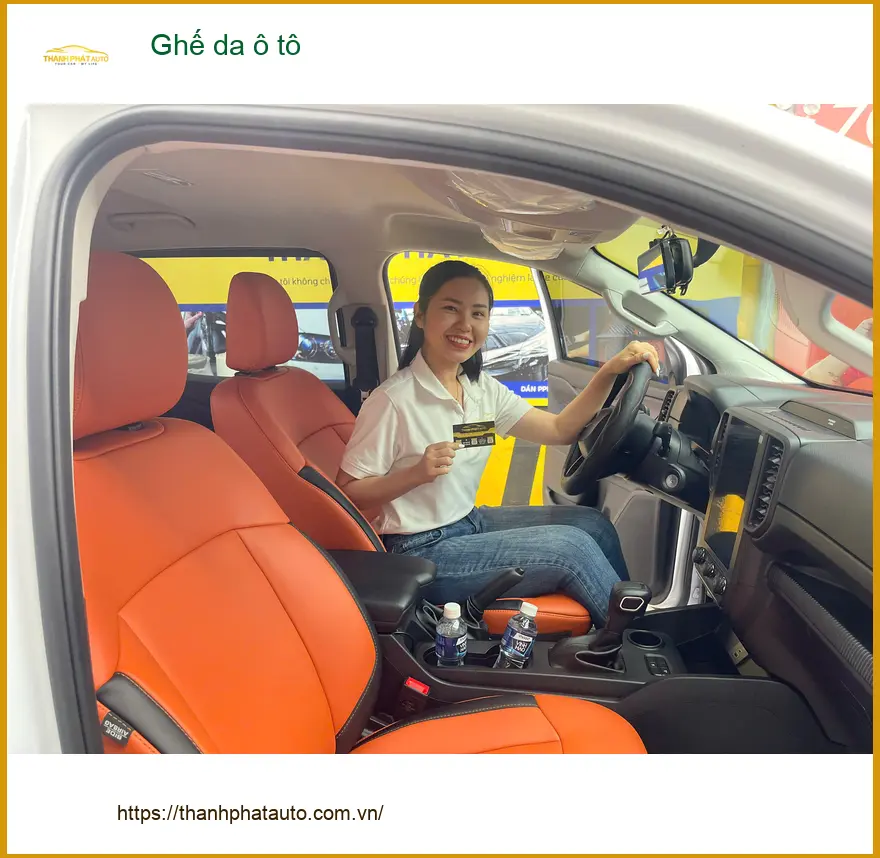 Anh Vĩnh bọc ghế da ô tô Hyundai Accent tại Quận 12 để xe sang hơn ảnh thực tế 4