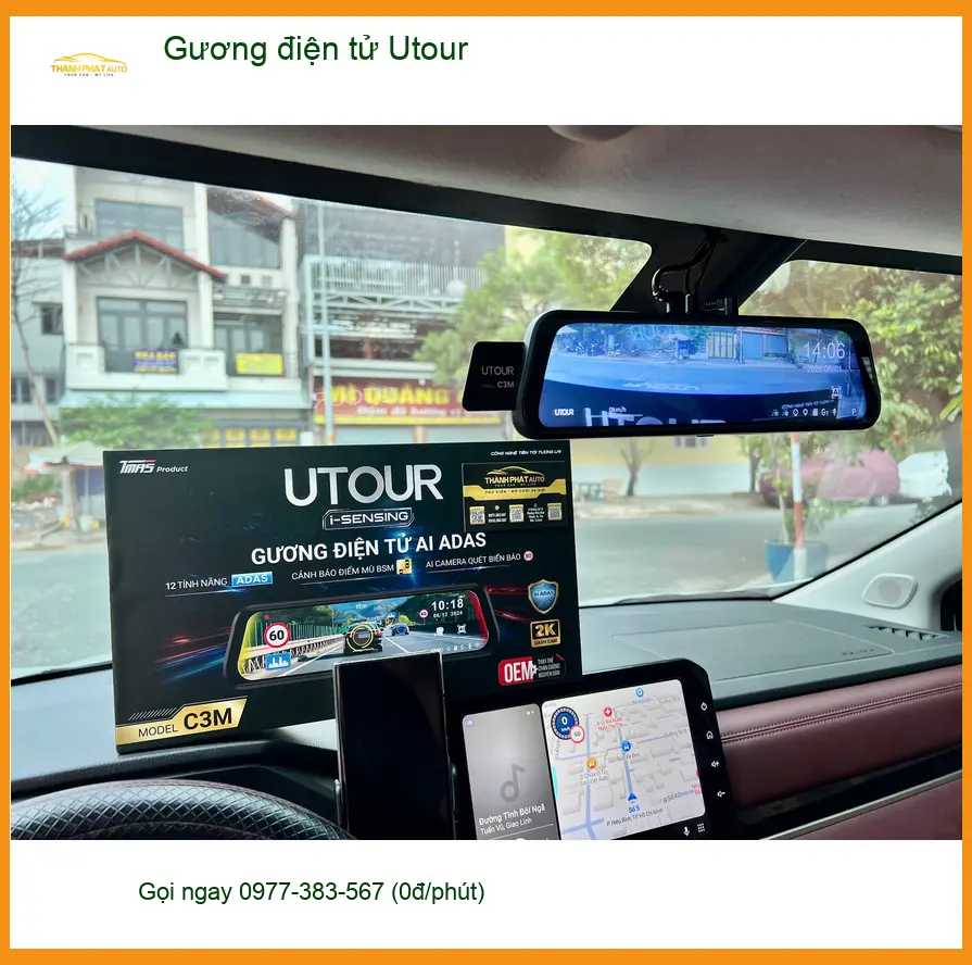 Anh Kiên lắp Gương điện tử Utour cho Mazda CX-5 tại Quận 3 để lái xe an toàn hơn ảnh thực tế 2