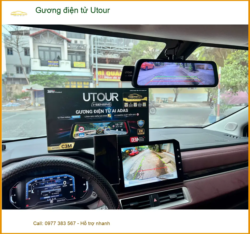 Anh Thiện lắp Gương điện tử Utour cho Mazda CX-5 tại Quận 8 tránh điểm mù