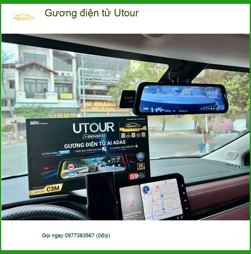 Anh Thiện lắp Gương điện tử Utour cho Mazda CX-5 tại Quận 8 tránh điểm mù ảnh thực tế 2