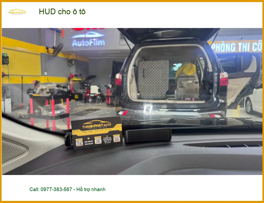 Anh Dũng lắp HUD cho ô tô Hyundai Santa Fe tại Củ Chi để dễ quan sát tốc độ ảnh thực tế 3