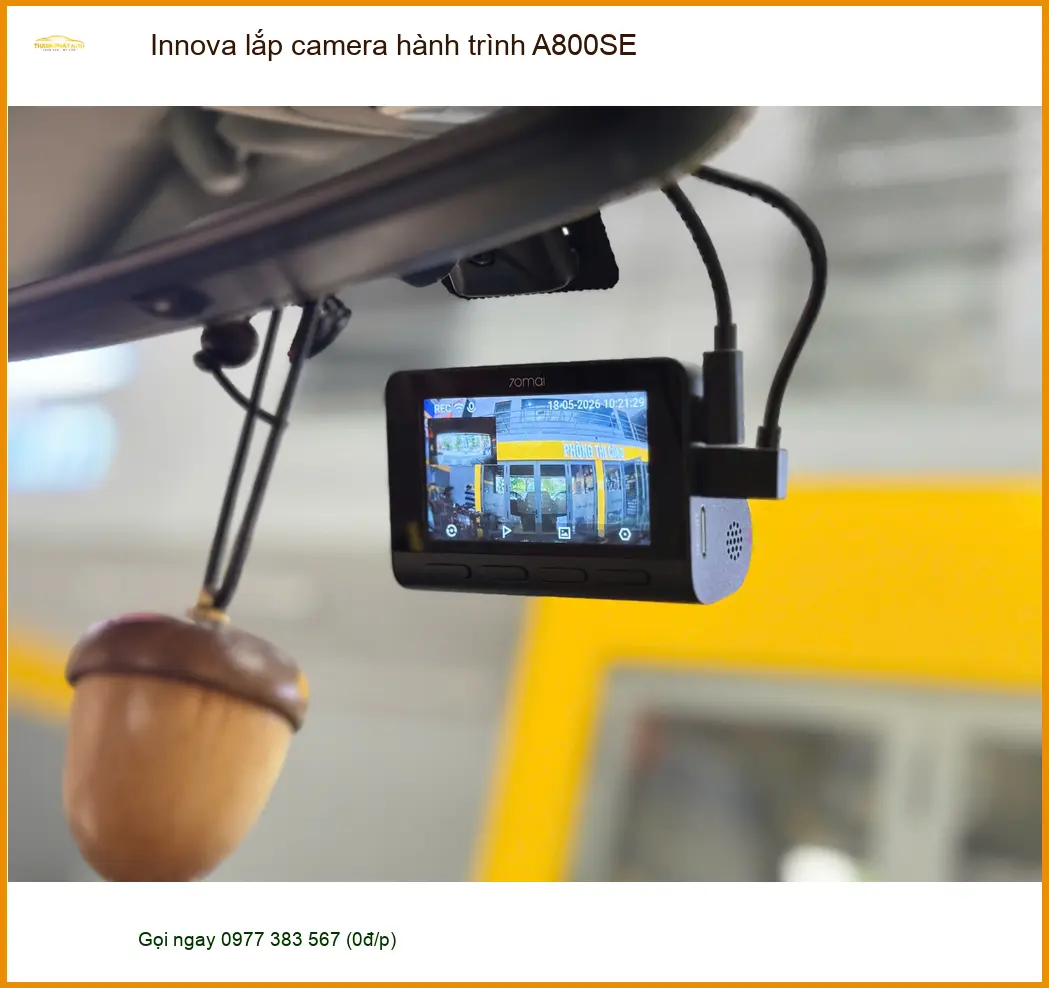Anh Huy Innova lắp camera hành trình A800SE Quận Bình Thạnh an tâm hơn