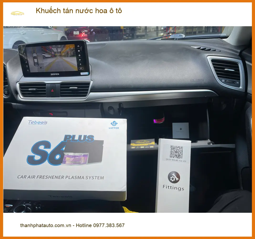 Anh Thanh lắp khuếch tán nước hoa ô tô Kia K3 tại Quận 12 để xe thơm tho ảnh thực tế 4
