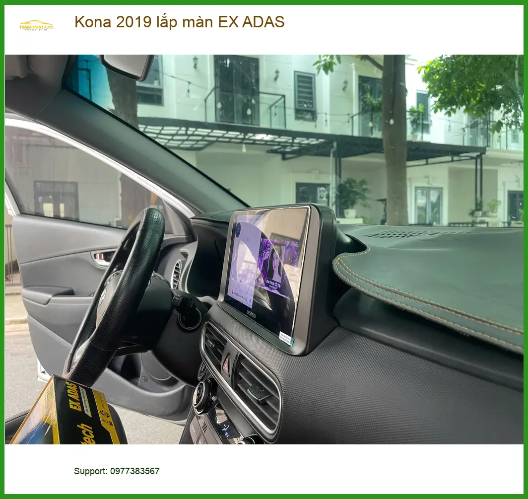 Anh Quý lắp màn hình EX ADAS cho Kona 2019 tại Quận 3 để lái xe an toàn hơn ảnh thực tế 2