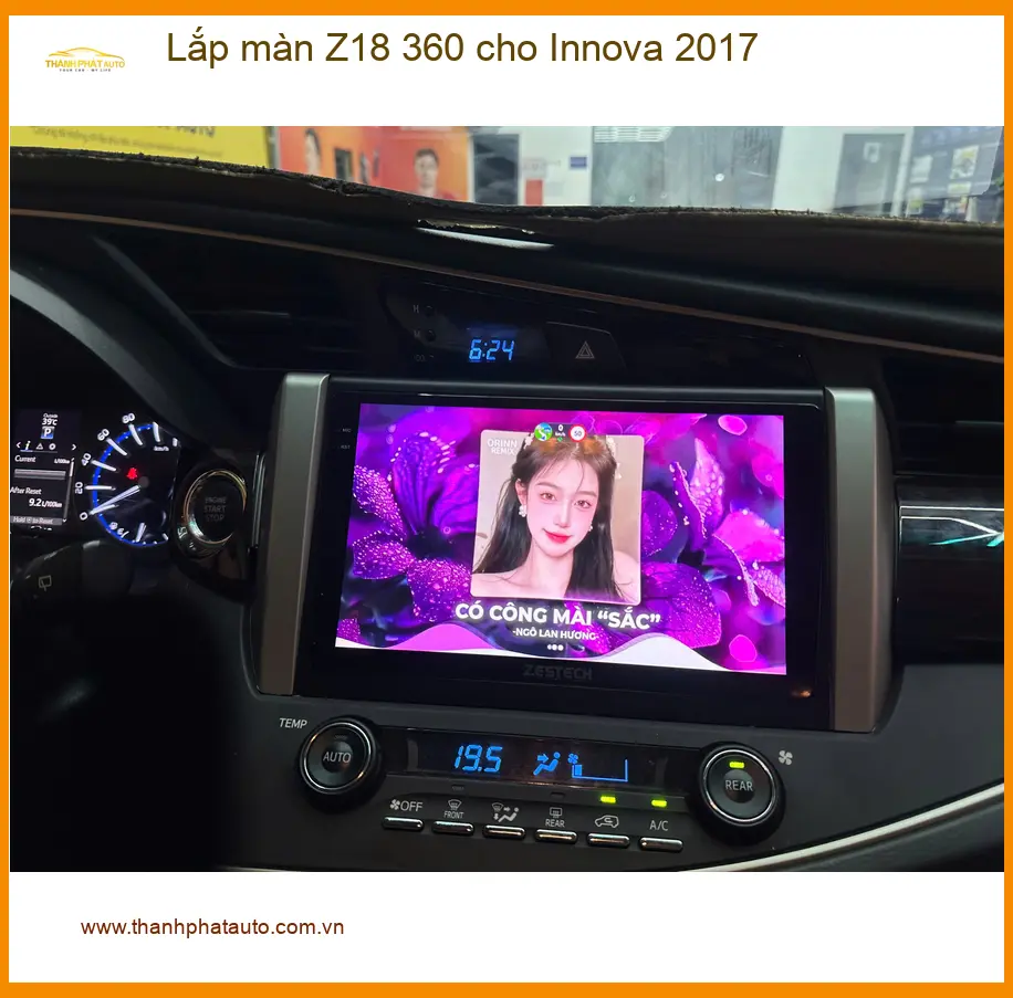 Chú Đạt lắp màn Z18 360 cho Innova 2017 tại Quận 10 nâng cao an toàn giao thông