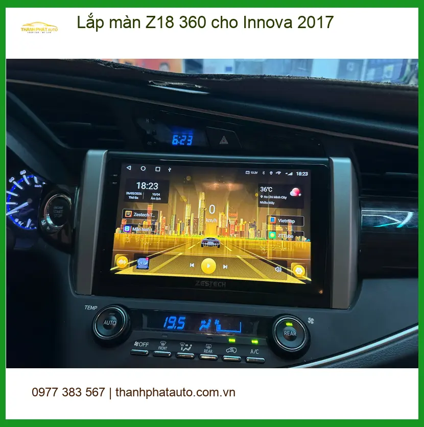 Chú Đạt lắp màn Z18 360 cho Innova 2017 tại Quận 10 nâng cao an toàn giao thông ảnh thực tế 2