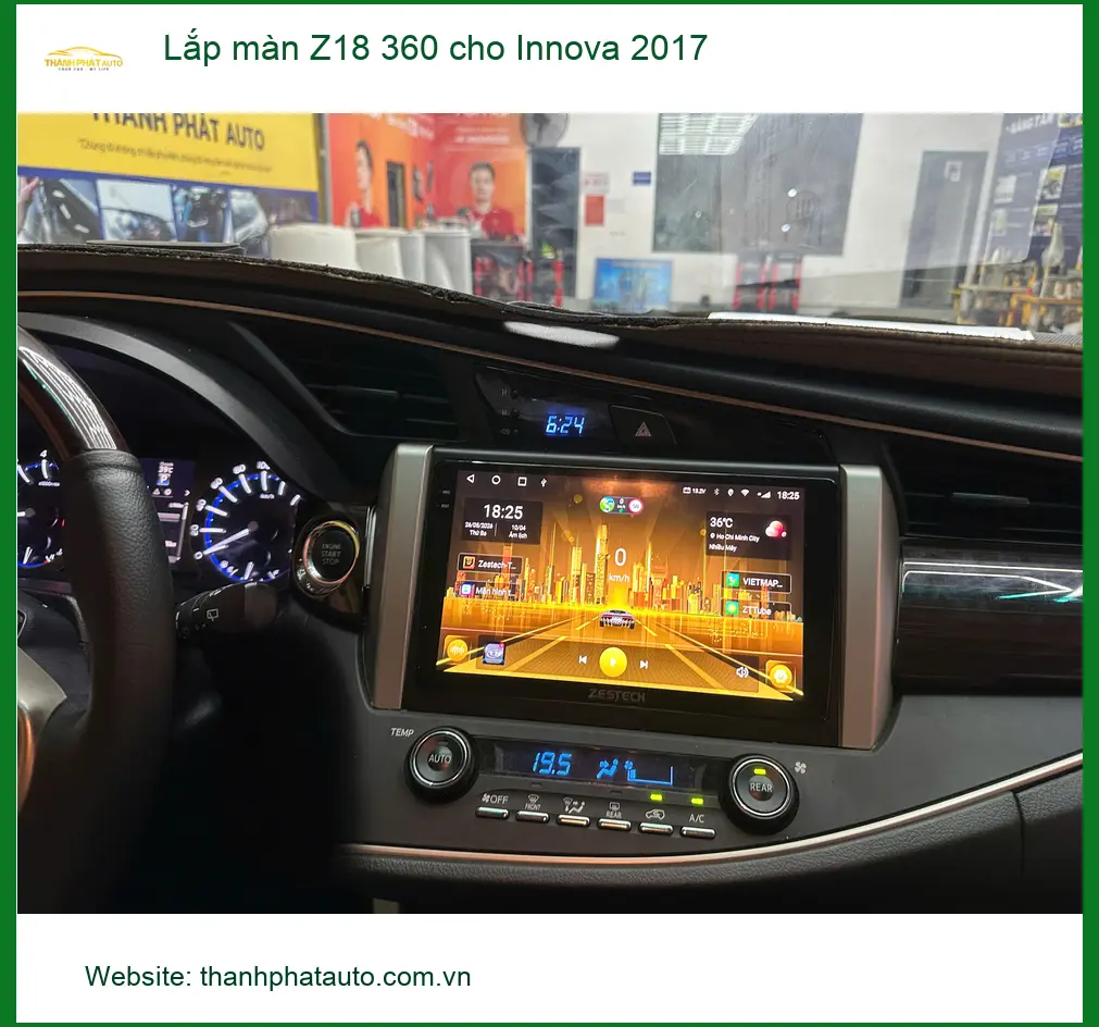 Chú Đạt lắp màn Z18 360 cho Innova 2017 tại Quận 10 nâng cao an toàn giao thông ảnh thực tế 5