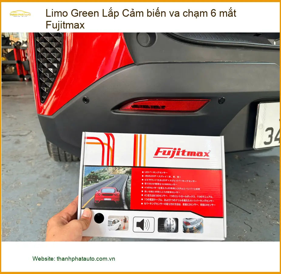 Chị Thảo lắp cảm biến va chạm 6 mắt Fujitmax cho Creta Limo Green ở Củ Chi