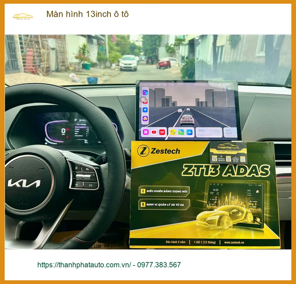 Chú Tấn lắp màn hình 13inch ô tô Subaru Forester tại Cần Giờ ảnh thực tế 3