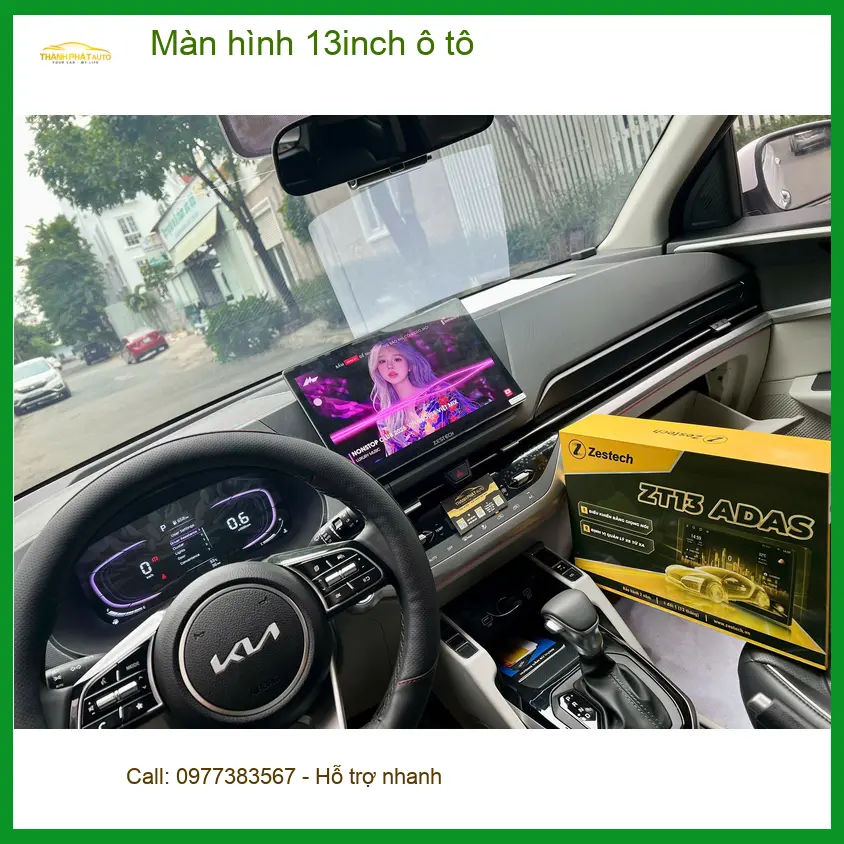 Anh Khang lắp màn hình 13inch ô tô Hyundai Creta tại Quận 12 để tiện theo dõi dẫn đường
