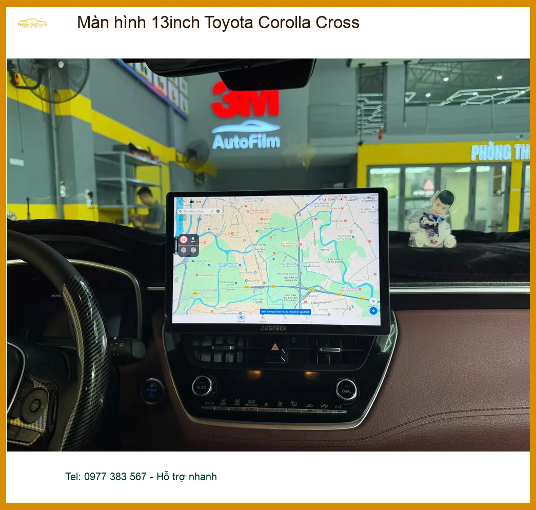 Anh Tấn nâng cấp màn hình 13inch Toyota Corolla Cross Quận 8 xem bản đồ rõ hơn ảnh thực tế 4