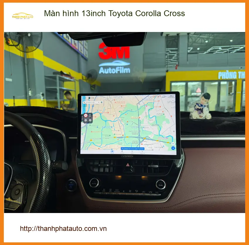 Anh Duy nâng cấp màn hình 13inch cho Toyota Corolla Cross ở Củ Chi để nhìn rõ hơn