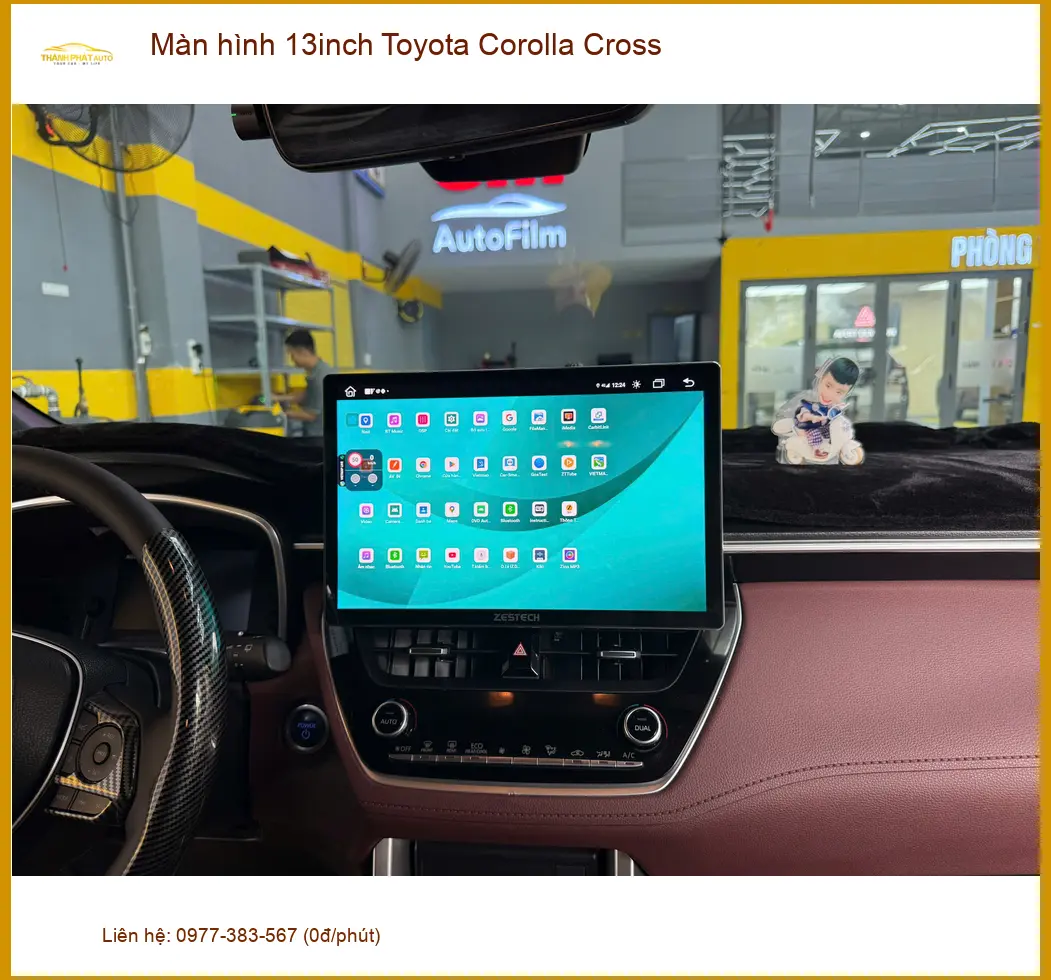 Anh Duy nâng cấp màn hình 13inch cho Toyota Corolla Cross ở Củ Chi để nhìn rõ hơn ảnh thực tế 2
