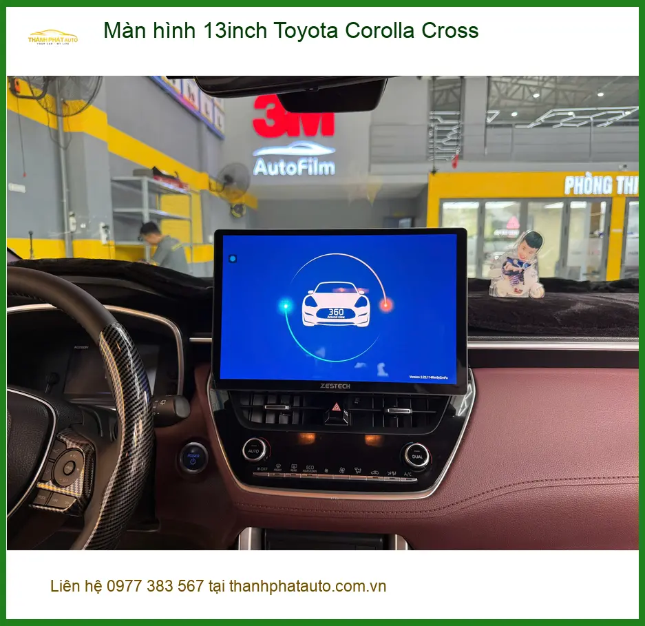 Anh Duy nâng cấp màn hình 13inch cho Toyota Corolla Cross ở Củ Chi để nhìn rõ hơn ảnh thực tế 5