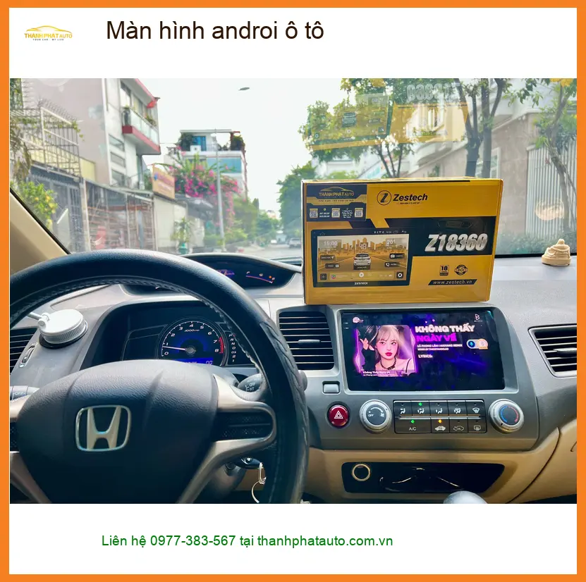 Anh Vinh lắp màn hình Android ô tô cho Honda CRV tại Quận 6 vì màn hình zin đã lạc hậu ảnh thực tế 3