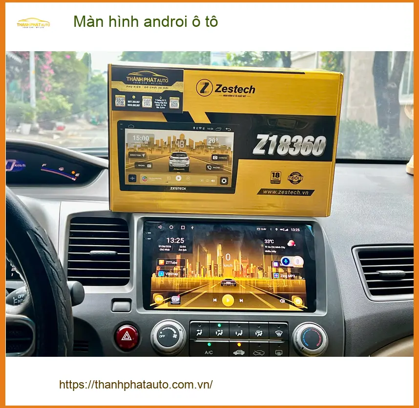 Anh Vinh lắp màn hình Android ô tô cho Honda CRV tại Quận 6 vì màn hình zin đã lạc hậu ảnh thực tế 5