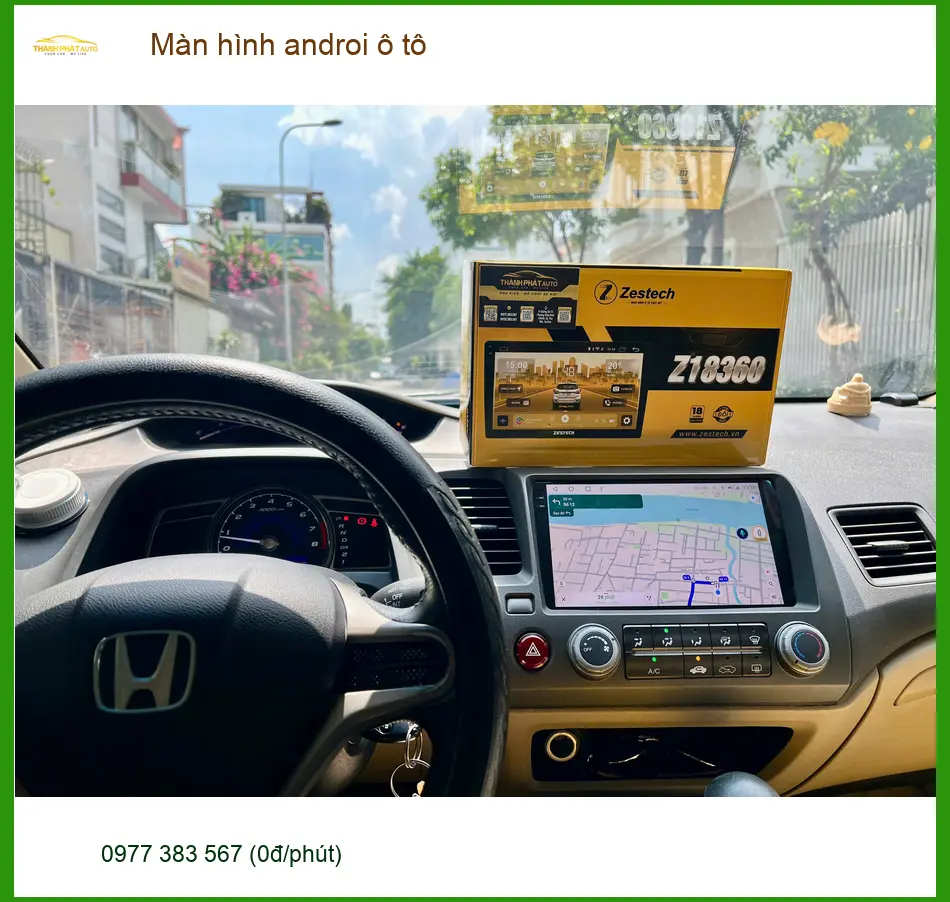 Anh Hoàng Anh lắp màn hình Android ô tô tại Quận 4 cho Hyundai Santa Fe