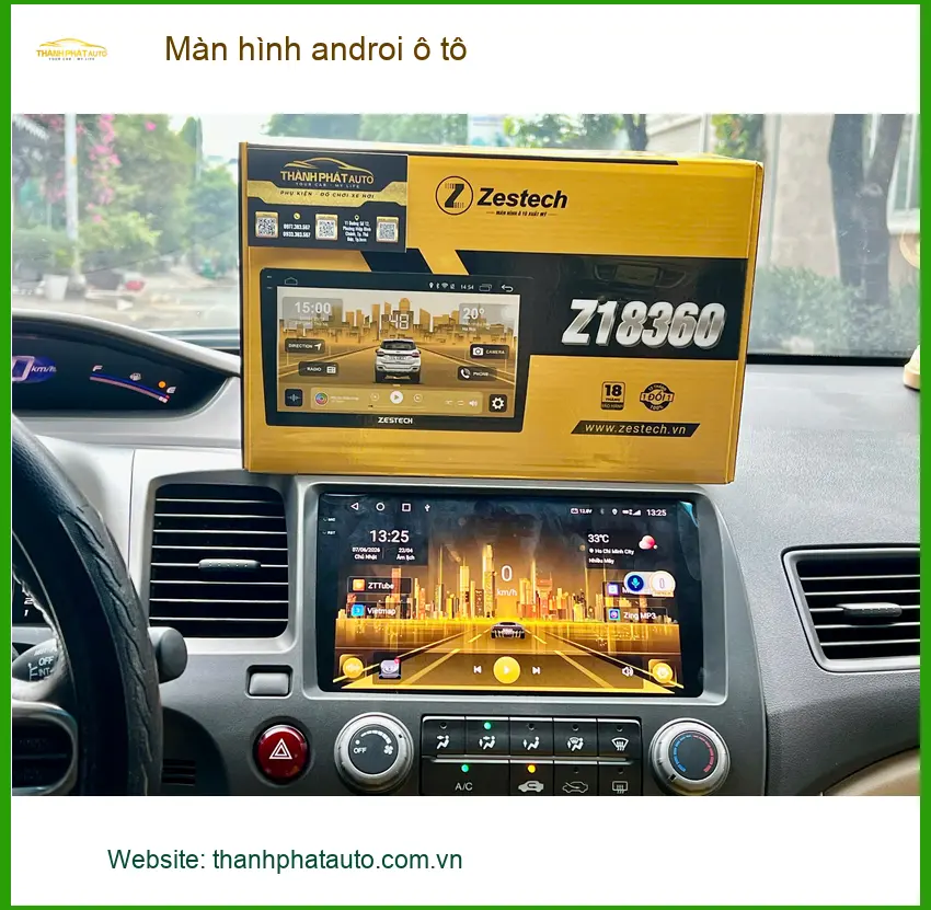 Anh Hoàng Anh lắp màn hình Android ô tô tại Quận 4 cho Hyundai Santa Fe ảnh thực tế 2
