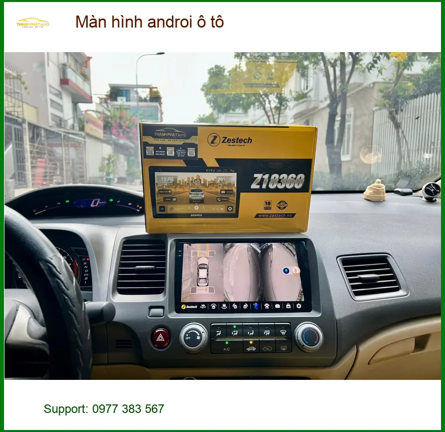 Anh Hoàng Anh lắp màn hình Android ô tô tại Quận 4 cho Hyundai Santa Fe ảnh thực tế 3