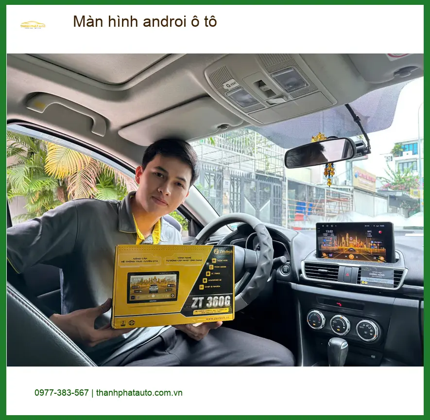 Anh Sơn lắp màn hình Android ô tô Kia Sorento tại Quận 8 để xem YouTube ảnh thực tế 4