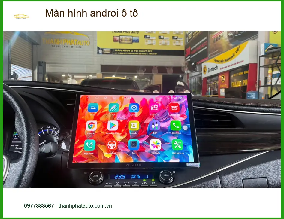 Chú Minh lắp màn hình androi ô tô cho Hyundai Accent ở Quận 2 để tiện đường di chuyển ảnh thực tế 2