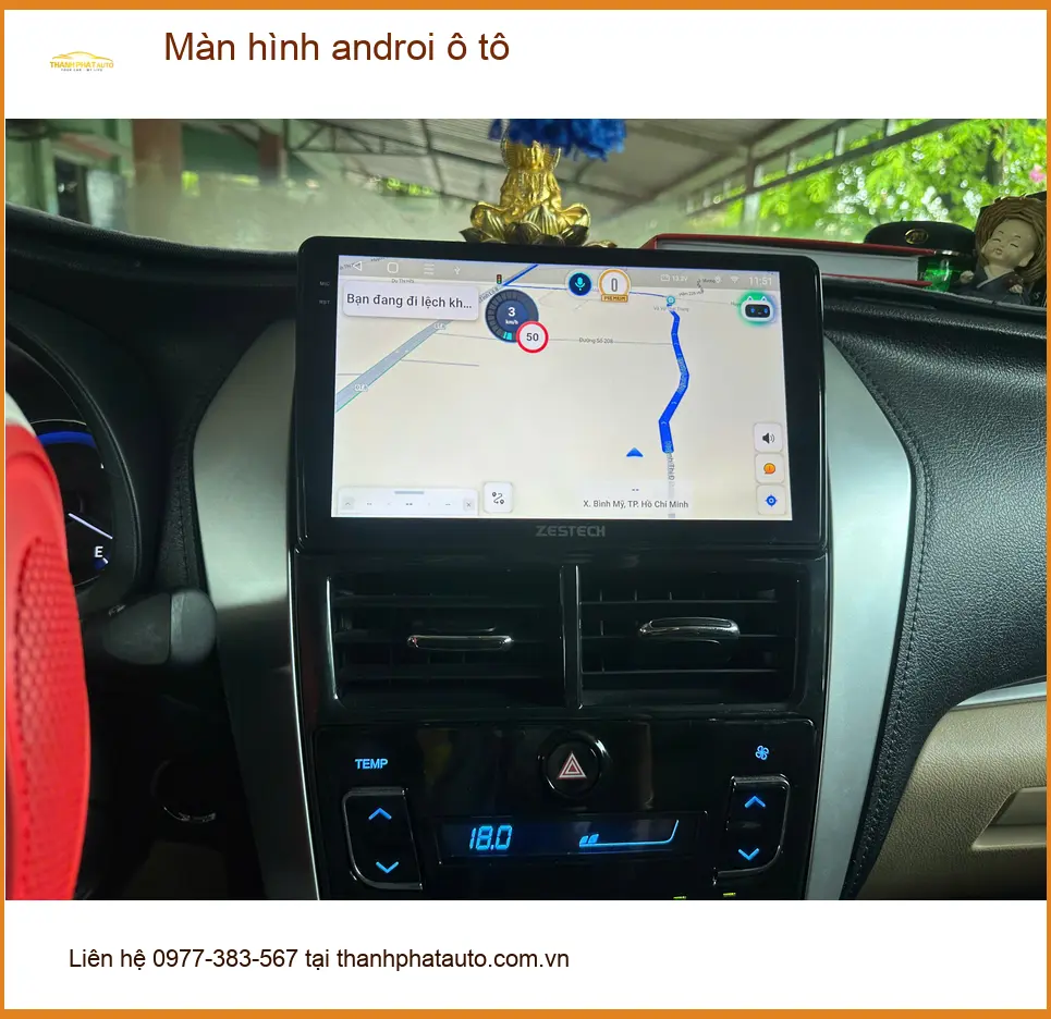 Anh Khải lắp màn hình Android ô tô Honda CRV ở Tân Bình xem bản đồ tiện hơn ảnh thực tế 2