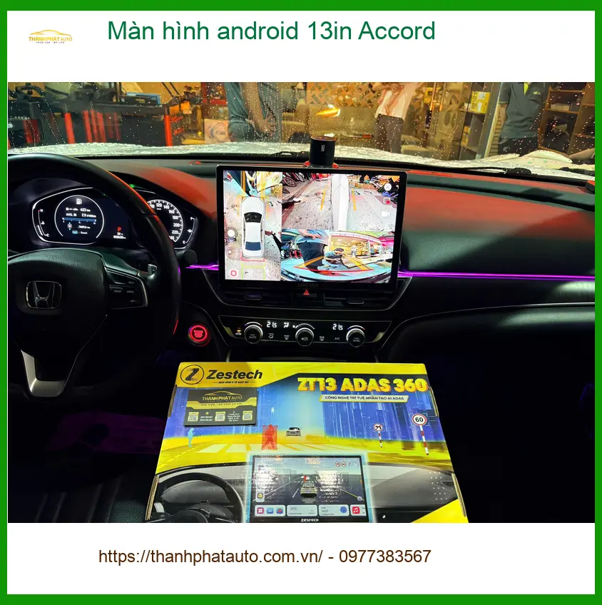 Cô Diệu nâng cấp màn hình Android 13in Accord ở Quận Gò Vấp cho xe tiện nghi hơn ảnh thực tế 2