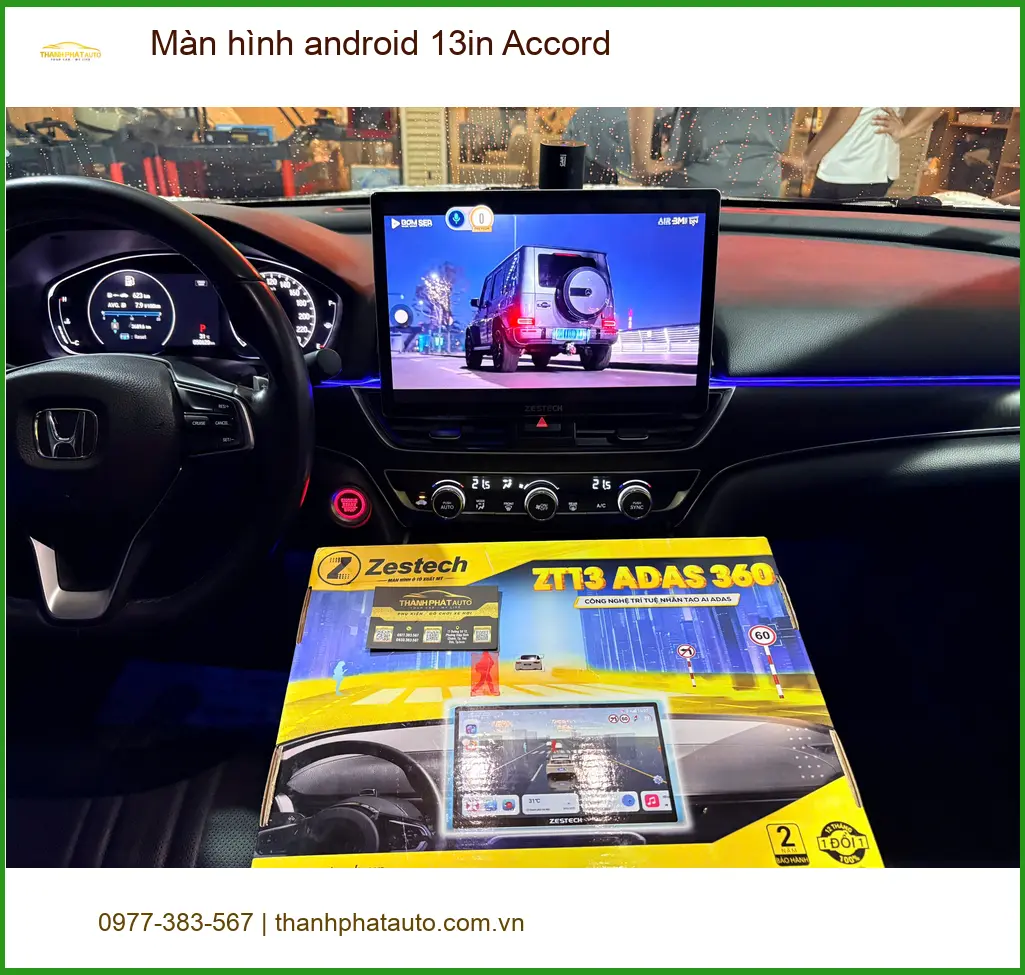 Cô Diệu nâng cấp màn hình Android 13in Accord ở Quận Gò Vấp cho xe tiện nghi hơn ảnh thực tế 3