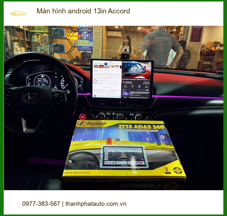 Anh Minh Khôi lắp màn hình Android 13 inch Accord tại Quận 2 để tiện dẫn đường ảnh thực tế 2