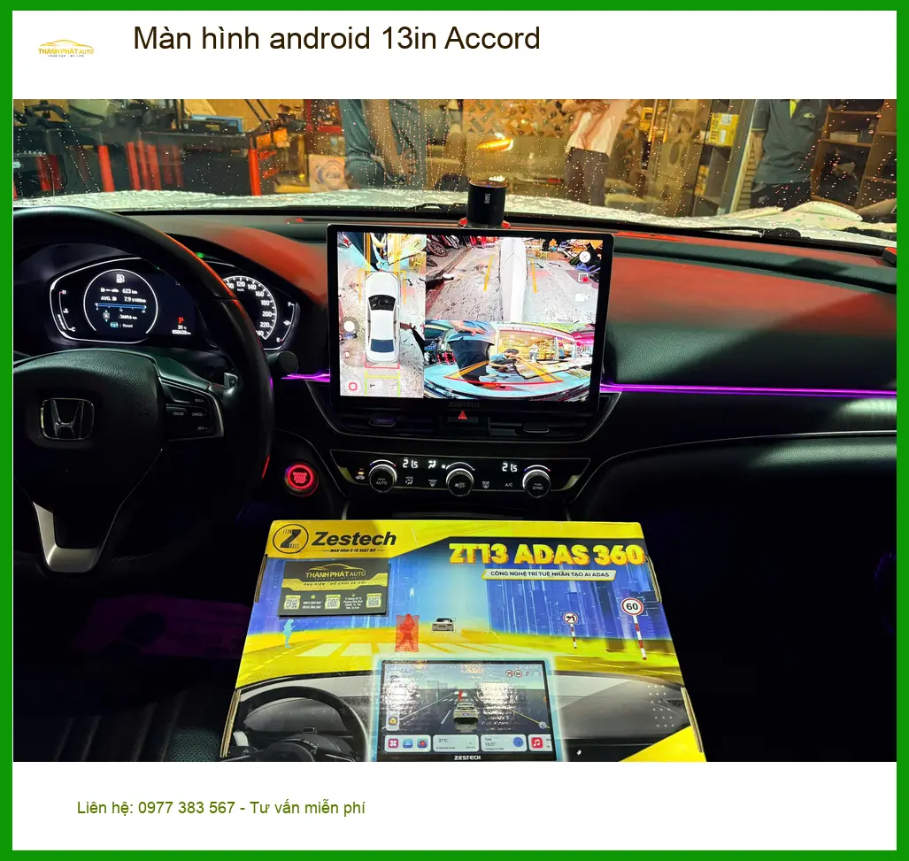 Anh Minh Khôi lắp màn hình Android 13 inch Accord tại Quận 2 để tiện dẫn đường ảnh thực tế 4