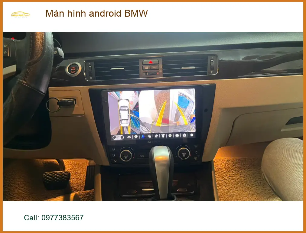 Chị Thảo lắp màn hình Android BMW X5 tại Quận 2 để tiện dẫn đường và giải trí trên xe ảnh thực tế 4
