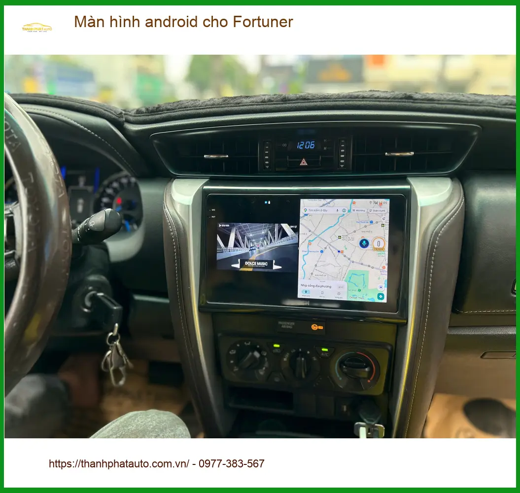 Anh Tấn Fortuner lắp màn hình Android mới tại Quận 4 vì màn zin chậm ảnh thực tế 2