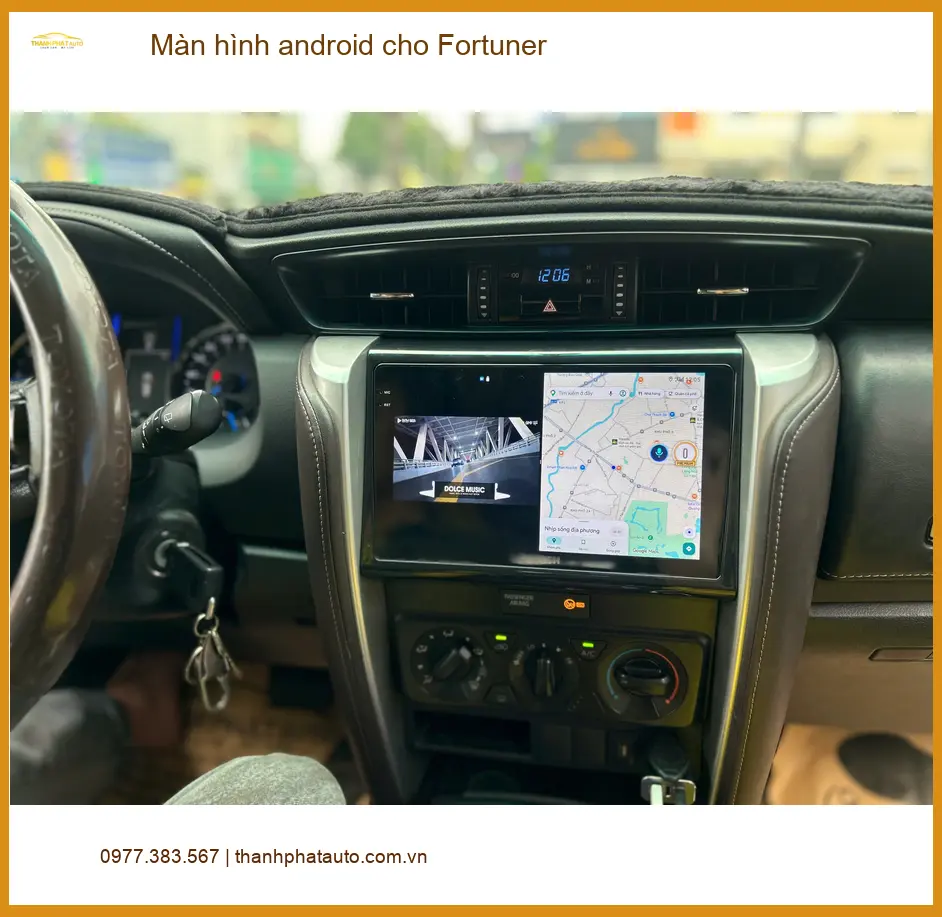 Anh Phong nâng cấp màn hình Android cho Fortuner tại Quận 7 vì màn zin quá cũ ảnh thực tế 4