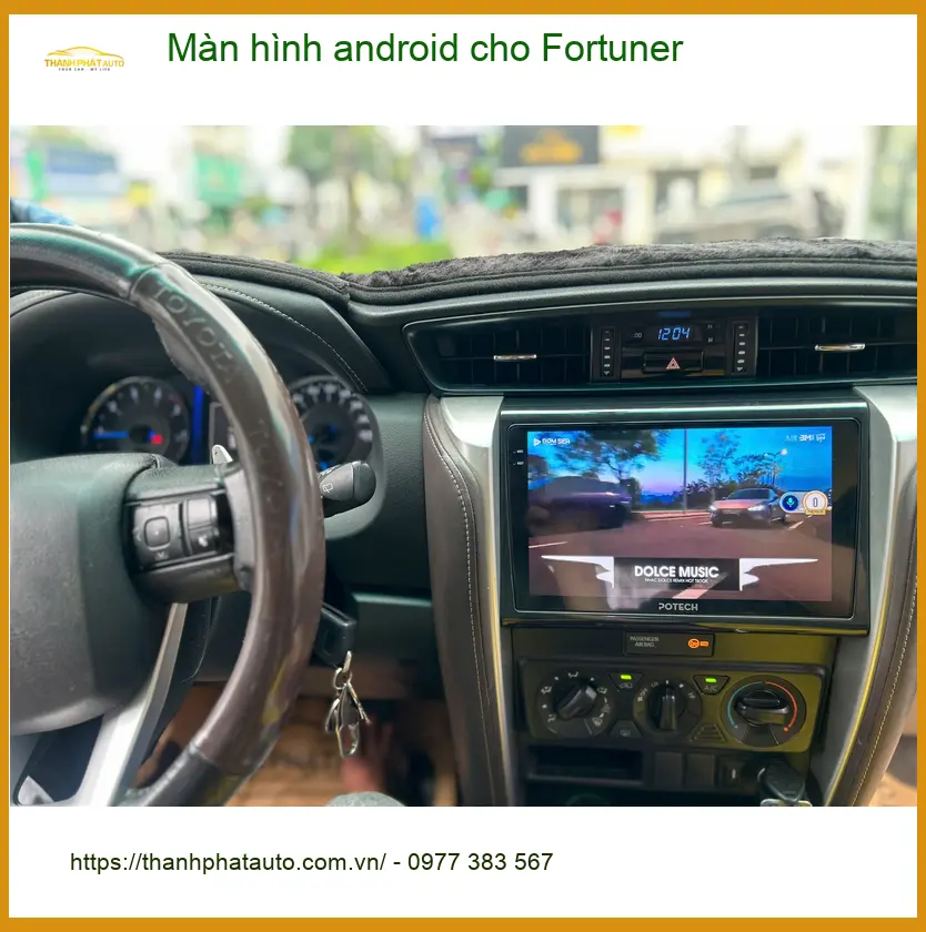 Anh Minh lắp màn hình android cho Fortuner tại Quận 1 cần giải trí tốt ảnh thực tế 4