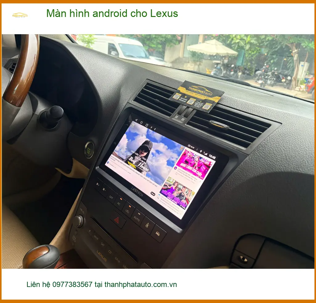 Chị Thảo lắp màn hình Android cho Lexus RX 350 tại Quận 12 vì màn zin đã cũ ảnh thực tế 4